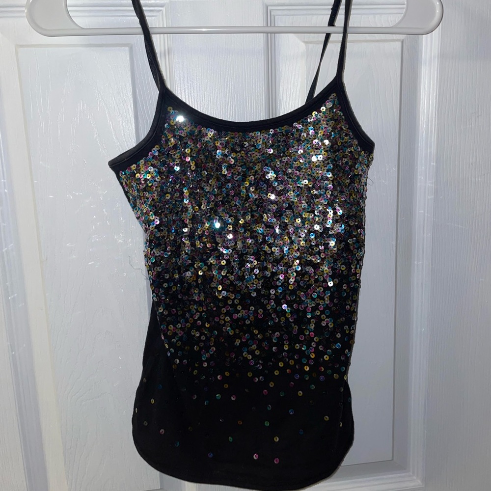 Justice Sequin Spaghetti Strap Tank Top